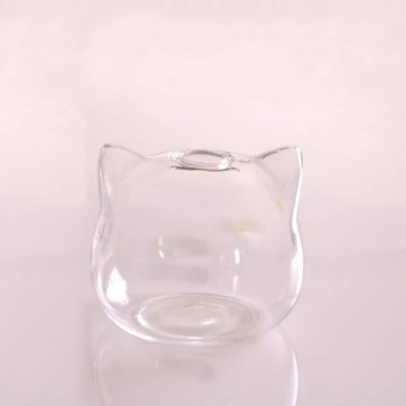 5⭐ rated 🧡 Small Cat Shaped Hollow Glass Vase - Picture 2 of 5